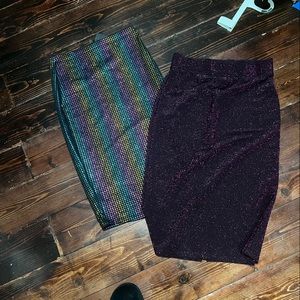 Two skirts, both great for a night out.